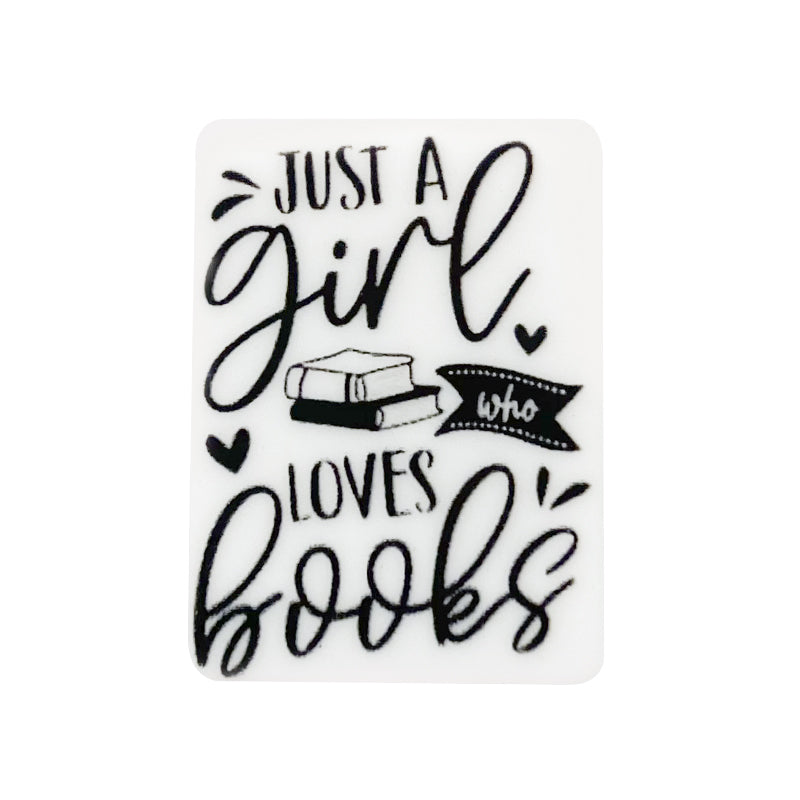 Just A Girl Loves Books Focal Beads #13