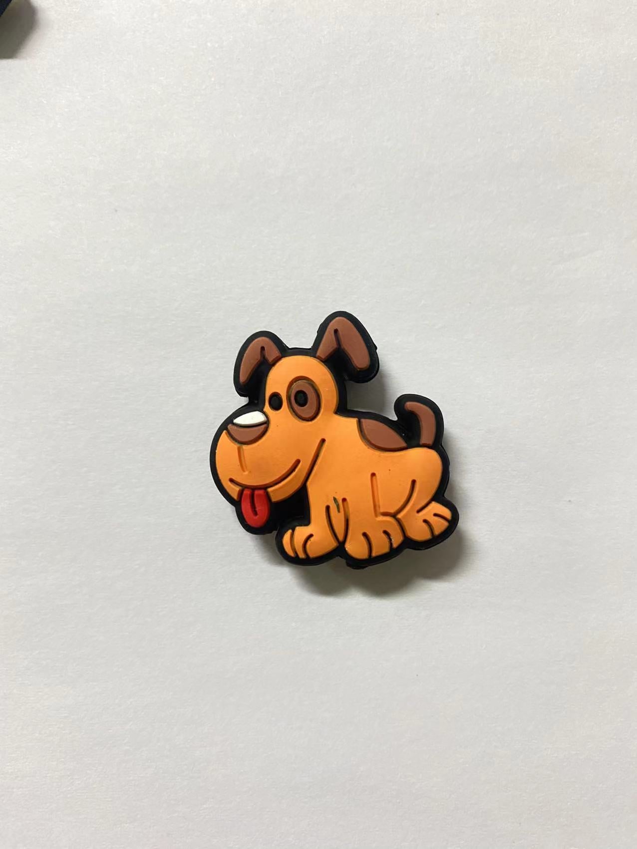 Cartoon Dog Cute Brown Spotty Focal Beads