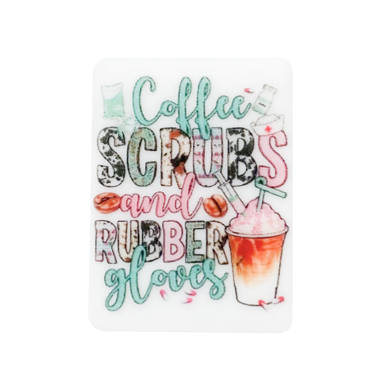 Coffee Scrubs and Rubber Gloves Focal Beads #6