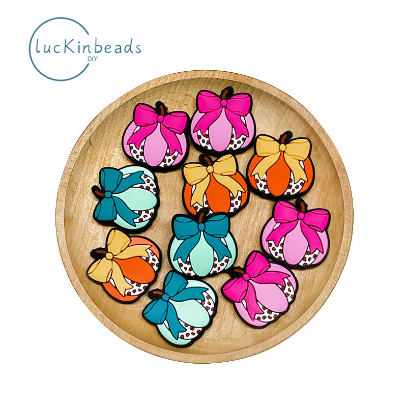 Bow pumpkin Focal beads