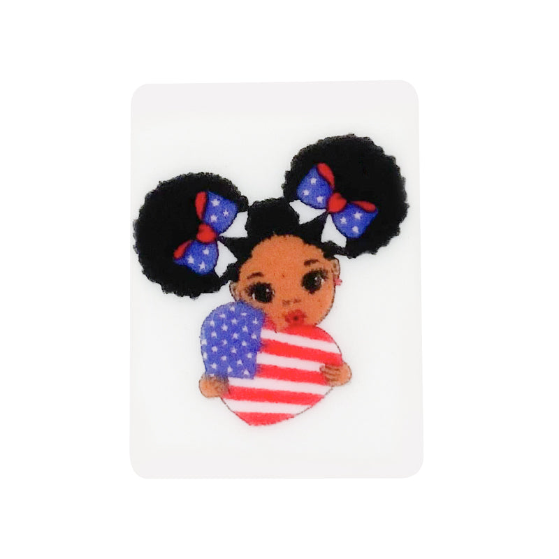 The US Flag Girl Focal Beads #8