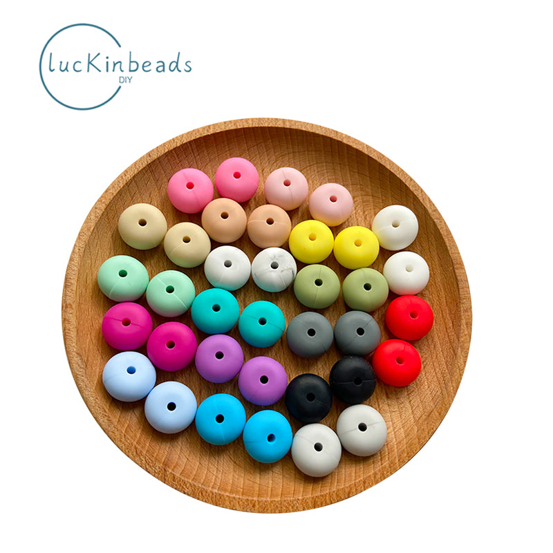 14mm Abacus Silicone beads