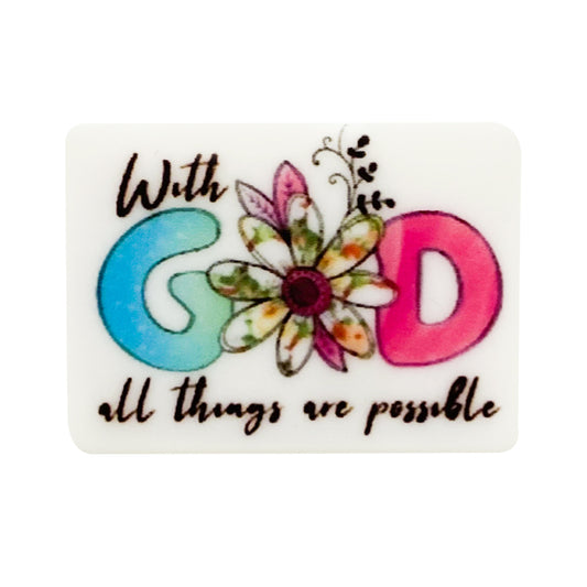 With GOD All Things are Possible Focal Beads #19