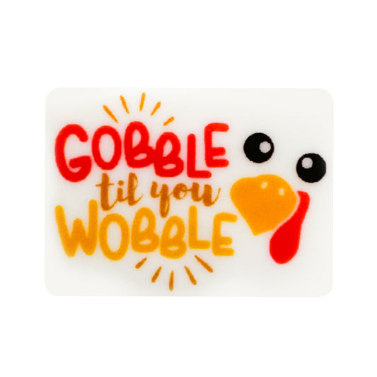 Gobble Til You Wobble Turkey Christmas Focal Beads #29