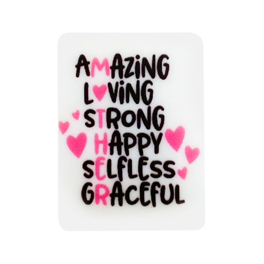 MOTHER Amazing Loving Strong Happy Selfless Graceful Focal Beads #19