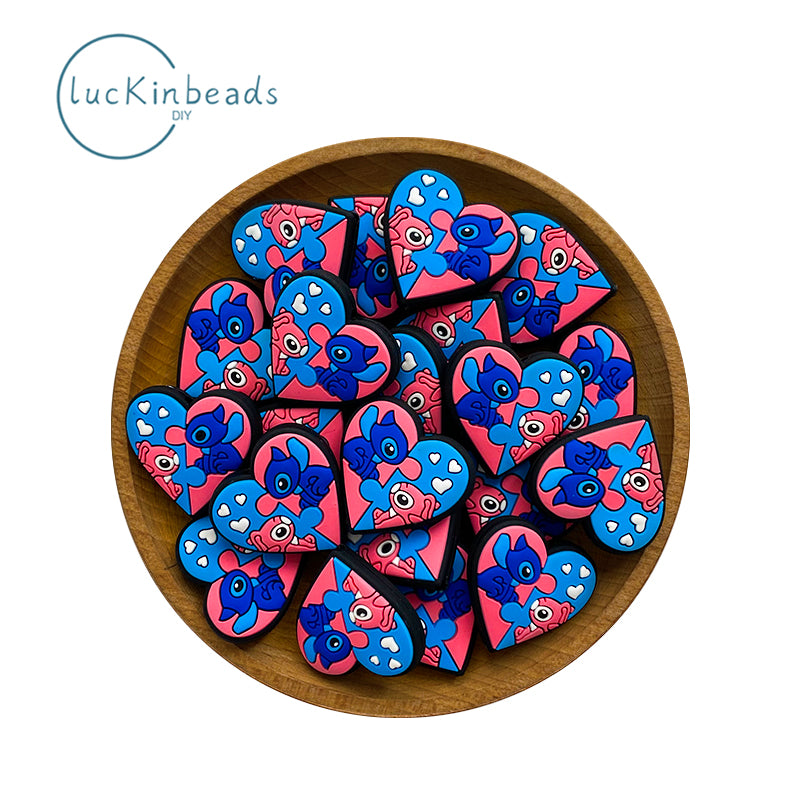 Heart-shaped stitch Focal Beads