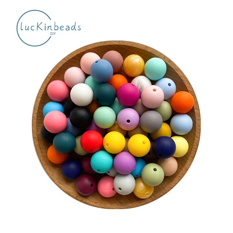 15mm silicone round beads