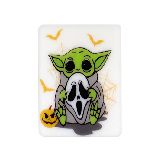 Yodda Ghost Face Pumpkin Focal Beads #43