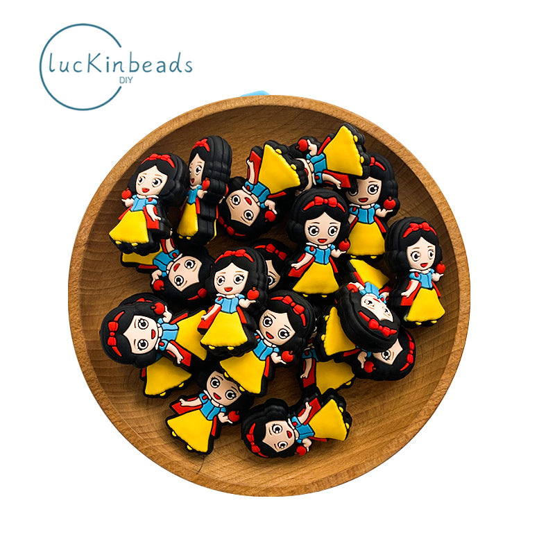 Snow White Focal Beads