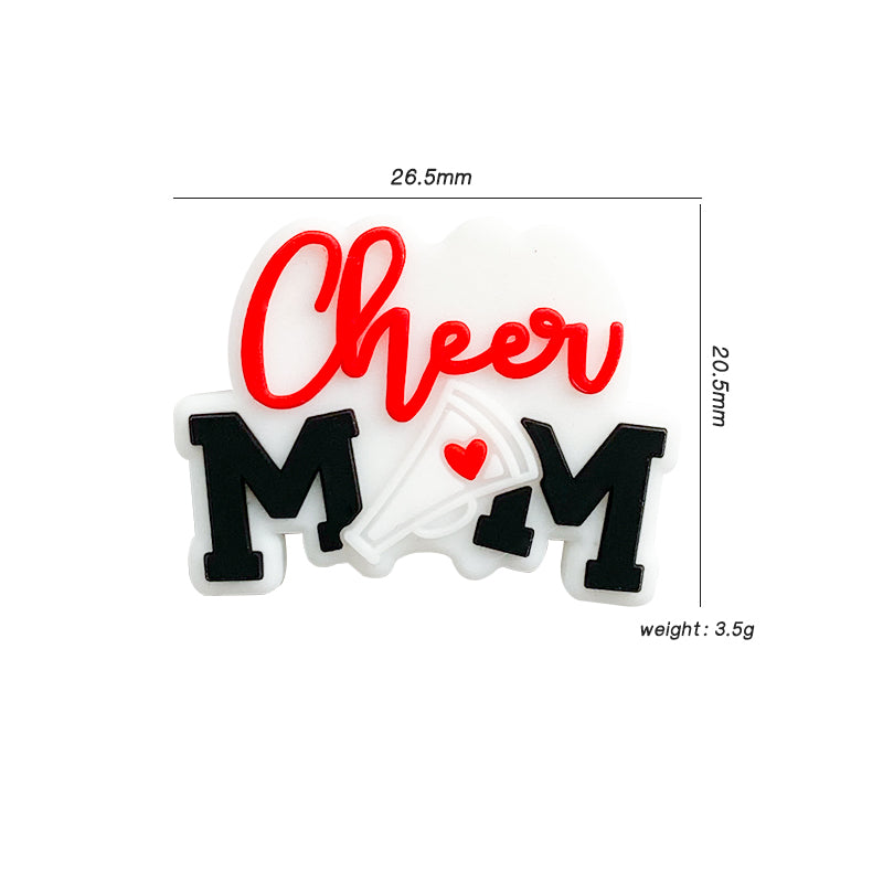 Cheer Mom  Focal Beads