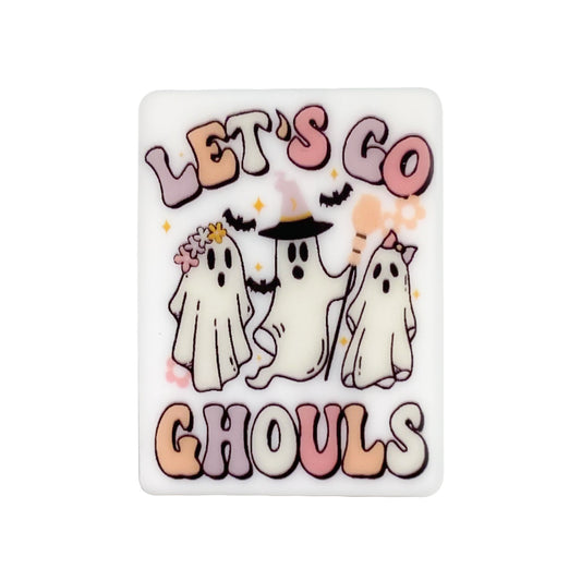 Let's Go Ghouls Halloween Ghost Witch Focal Beads #46