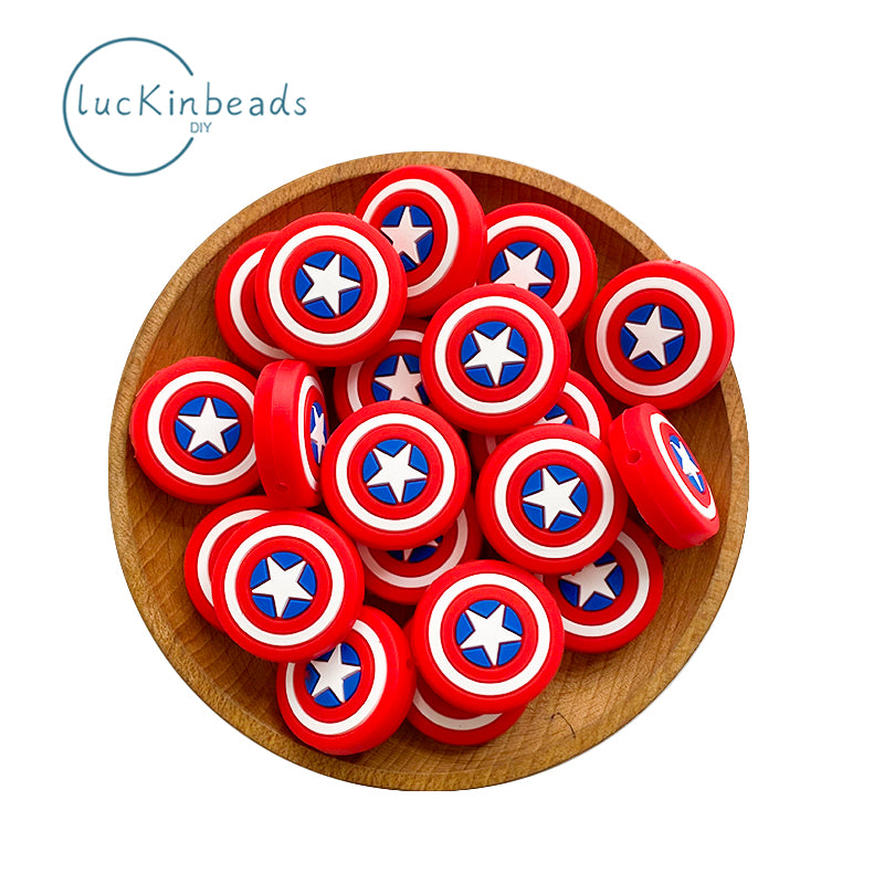 Captain America Focal Beads