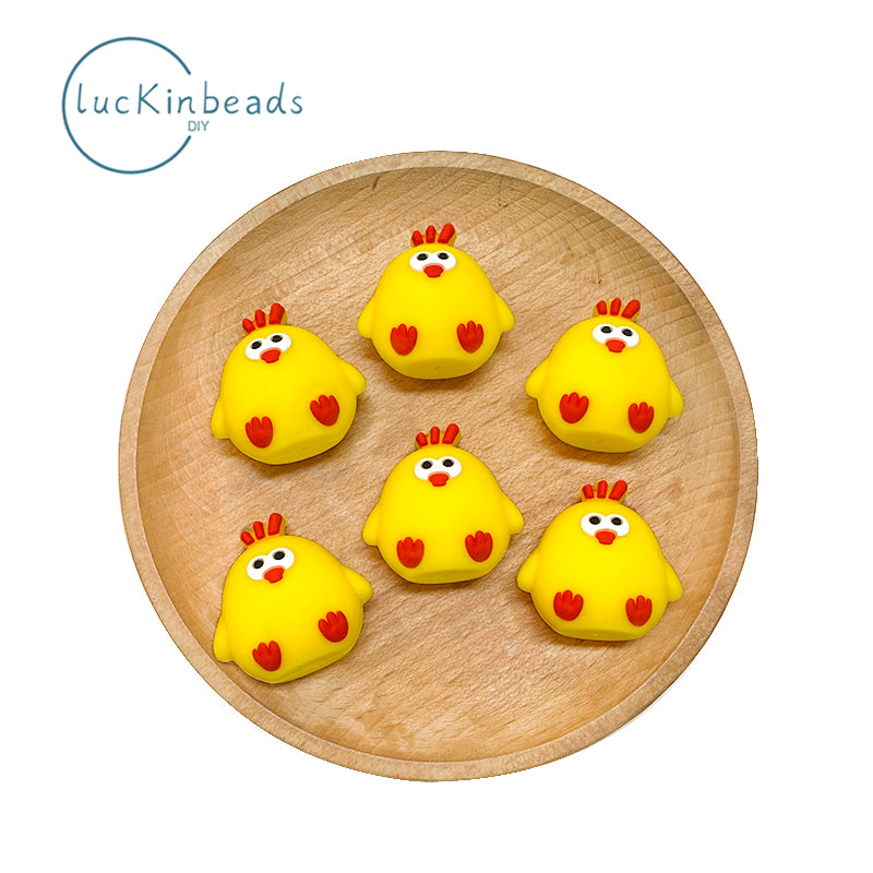 3D Chicken Focal beads