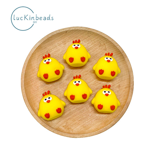 3D Chicken Focal beads