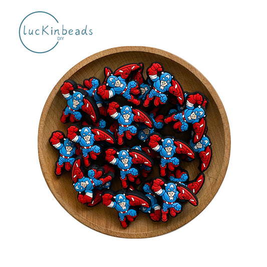 Captain America Focal Beads