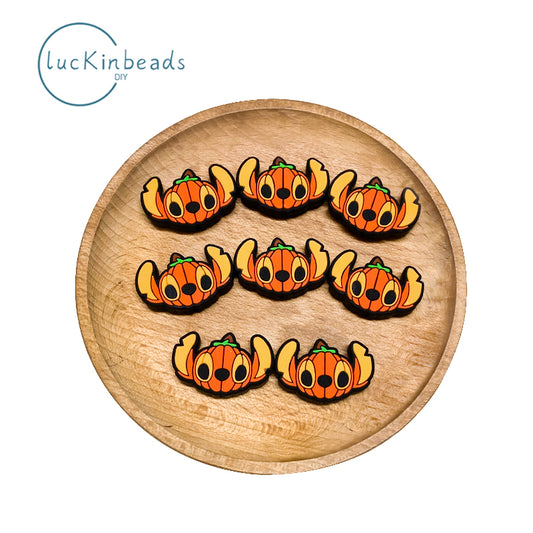 Stitch pumpkin Focal beads