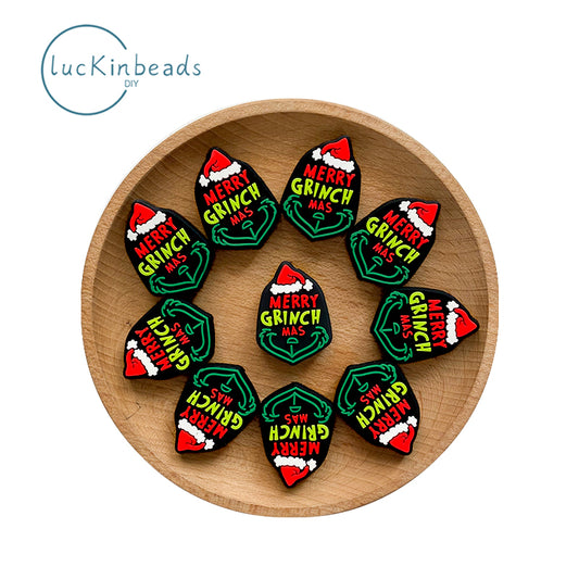 Merry grinch mas Focal Beads