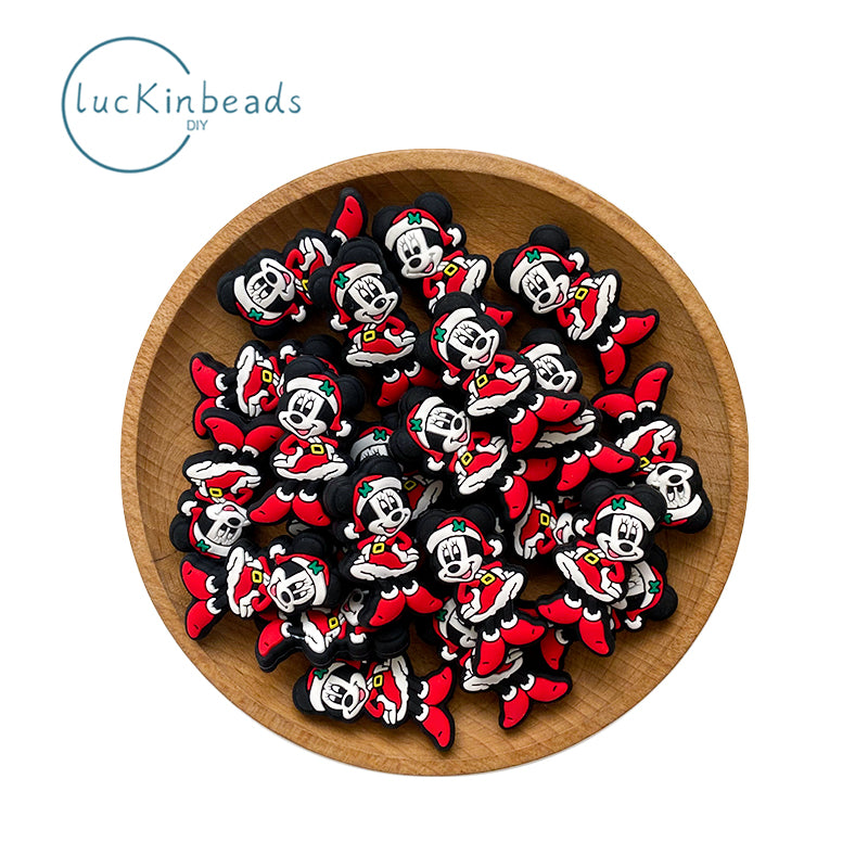 Christmas minnie Focal Beads