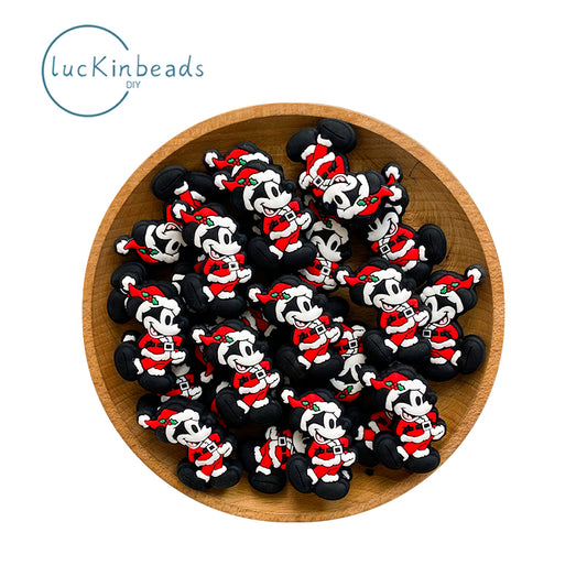 Christmas Mickey Focal Beads