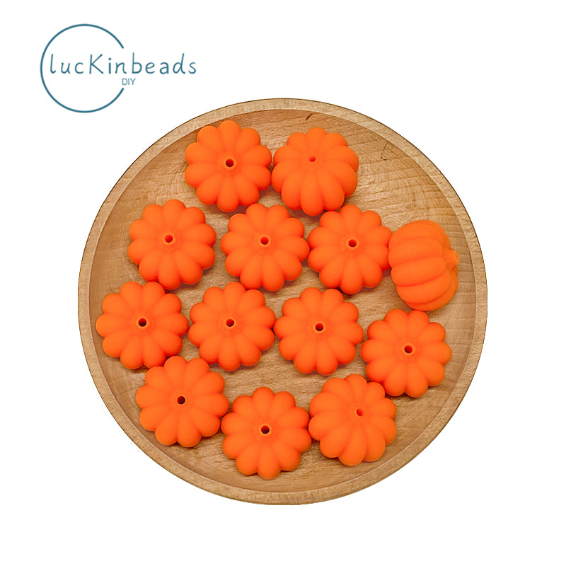 3D pumpkinFocal beads