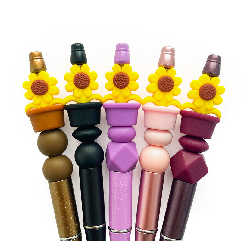 Sunflower Flower Pot Focal Beads