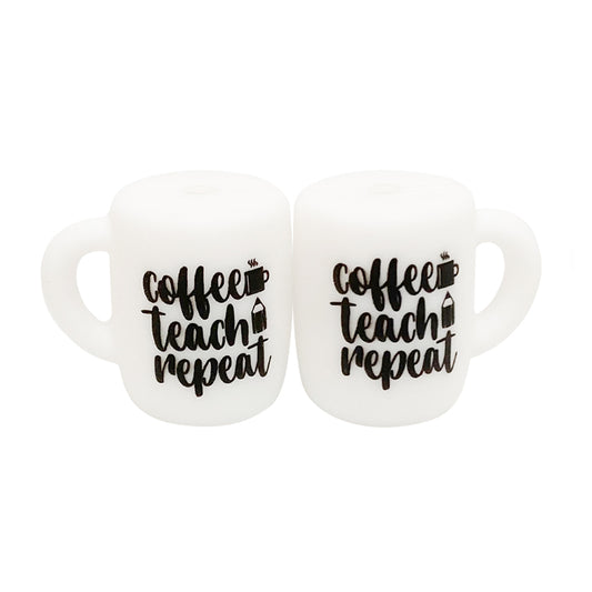 Coffee Teach Repeat Mugs Focal Beads #1